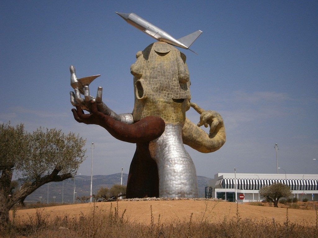 Sculpture outside Castellón–Costa Azahar airport - Ghost Airports