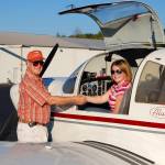 A young student pilot and her flight instructor prepare for her first solo flight. - My Discovery Flight