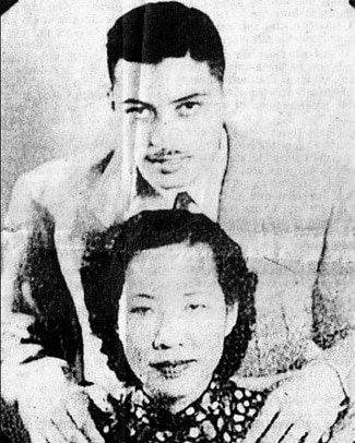 World War 2 flying ace Art Chin and his wife Eva Wu.