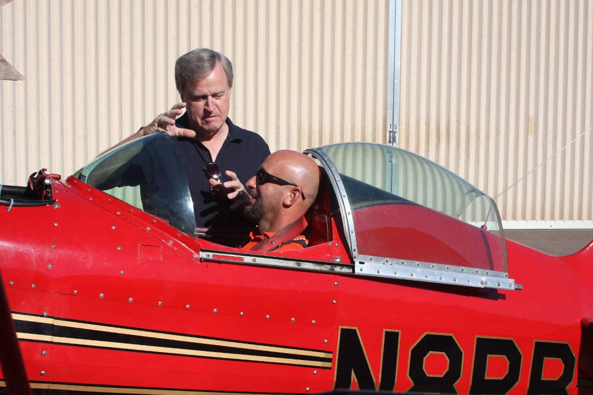 CFI talking to a private pilot about flying technique.