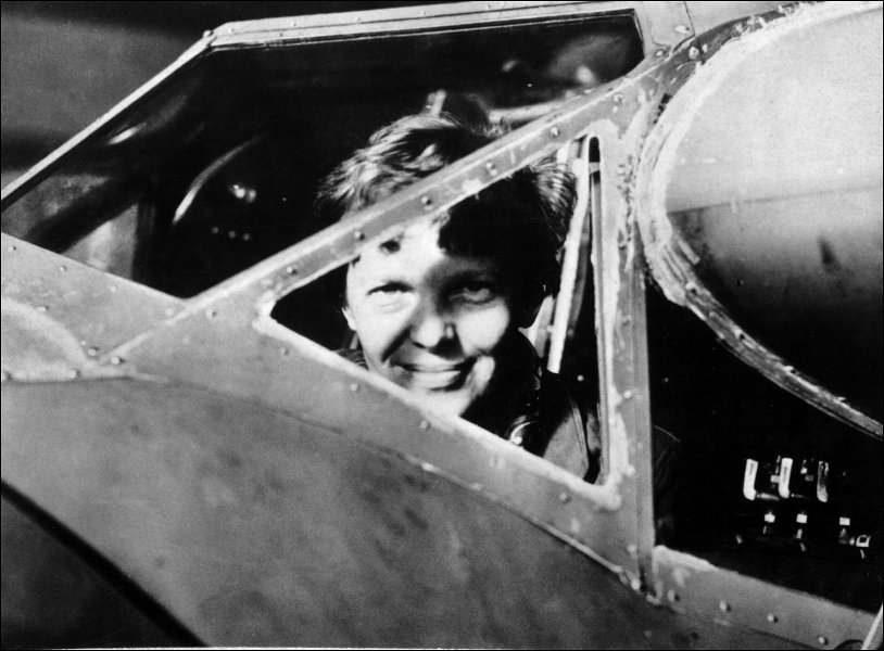 Amelia Earhart in the cockpit - What Happened to Amelia Earhart?