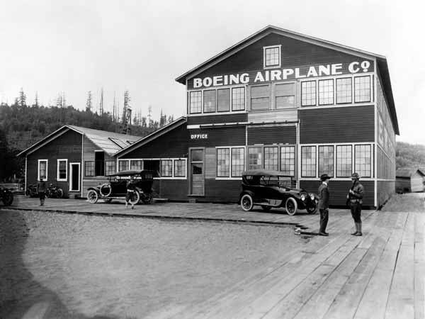 The original Boeing factory on the shore of Lake Union