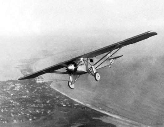 Charles Lindbergh flying the Spirit of St. Louis - Learn How to Fly an Airplane