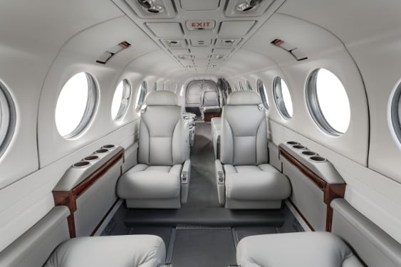 The Interior of a Beechcraft King Air 350 ER