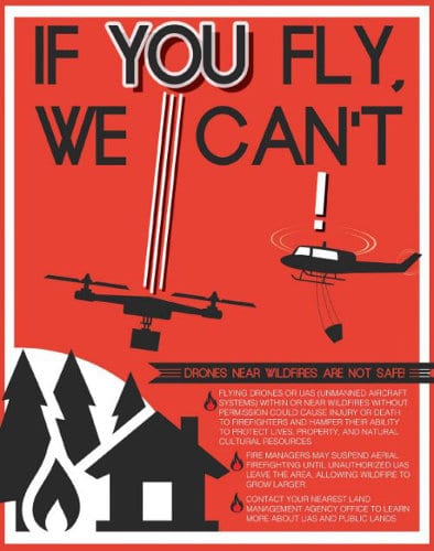 A fire air warning for unmanned aerial systems, and the UAS operator