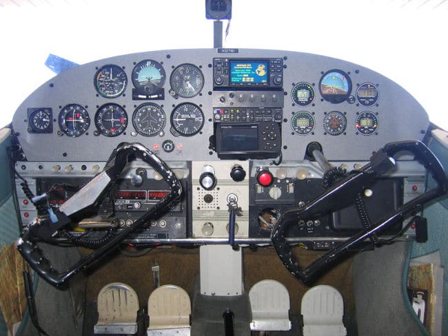 Instrument Panel in a Cessna 180 Skywagon