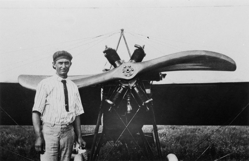 Clyde Cessna and one of his early aircraft