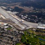 Aerial view of the Monterey regional Airport