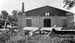 The first building where Clyde Cessna built aircraft.