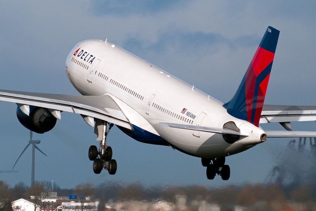 Delta Airlines Jet Taking Off - Retired Delta Pilots Lawsuit Backed By Judge