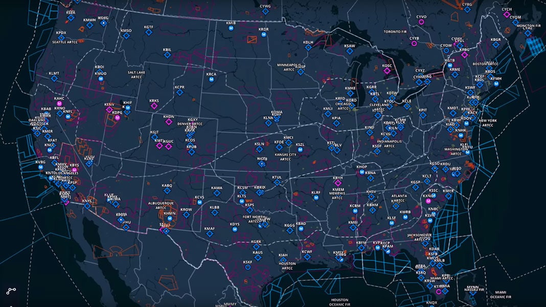 US Map display on ForeFlight 8
