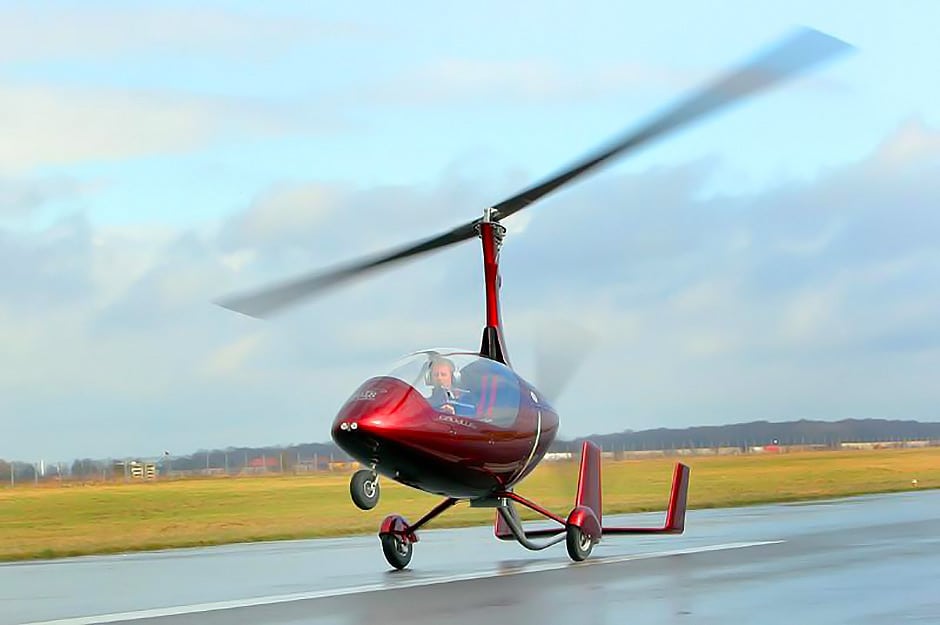 The Calidus Gyroplane on the runway