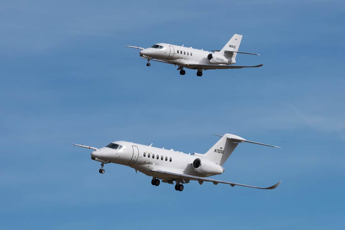Third Cessna Citation Longitude test aircraft model takes flight