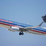 An American Airline jetliner departing LAX - FAA announces Southern California Airspace Modernization efforts