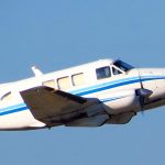 A Beechcraft Queen Air in flight - FAA Issues Emergency Order Grounding Western Air Express Operations