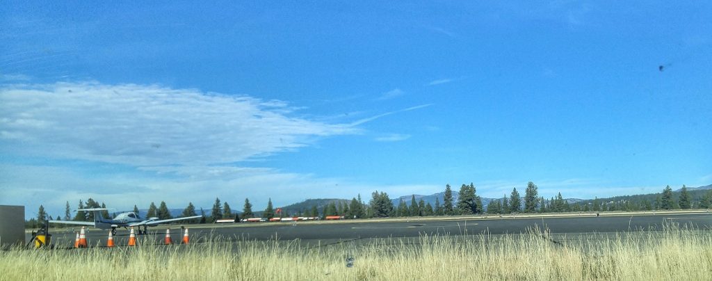 Afternoon on the Truckee-Tahoe Airport tarmac.