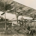 Glenn Curtiss in his Biplane
