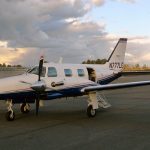 Piper PA-31T on the runway