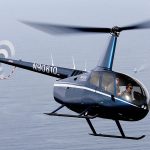 A Robinson R66 Helicopter in flight