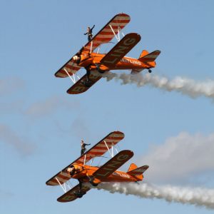 breitling wingwalkers an aerobatic group that flies boeing-stearman model 75 biplanes