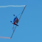 A super Decathlon doing a aerobatic maneuver