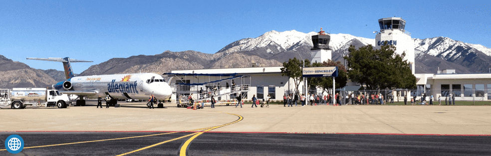 The Ogden Hinckley airport, in Utah - Wasatch front airports.
