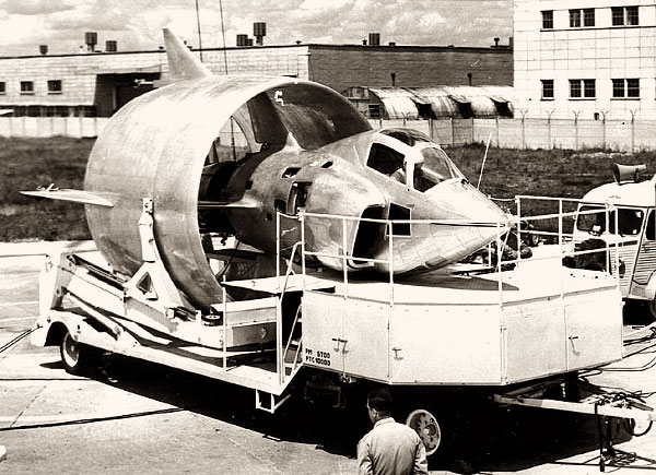 The SNECMA Coleoptere, being carted around - Tail Sitter Aircraft: Say What?