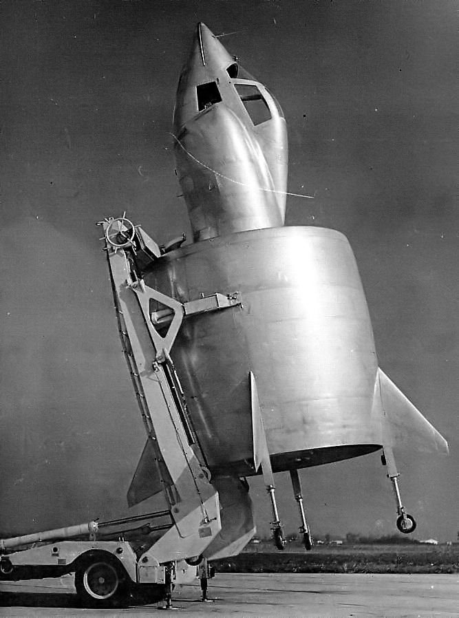 The SNECMA Coleoptere, preparing for launch - Tail Sitter Aircraft: Say What?