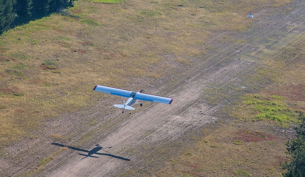 Flying into Chamberlain Basin Airstrip - working to preserve backcountry airstrips