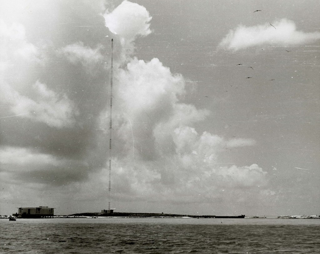 Johnson Atoll, communications tower on Sand Island - Ghost Airports