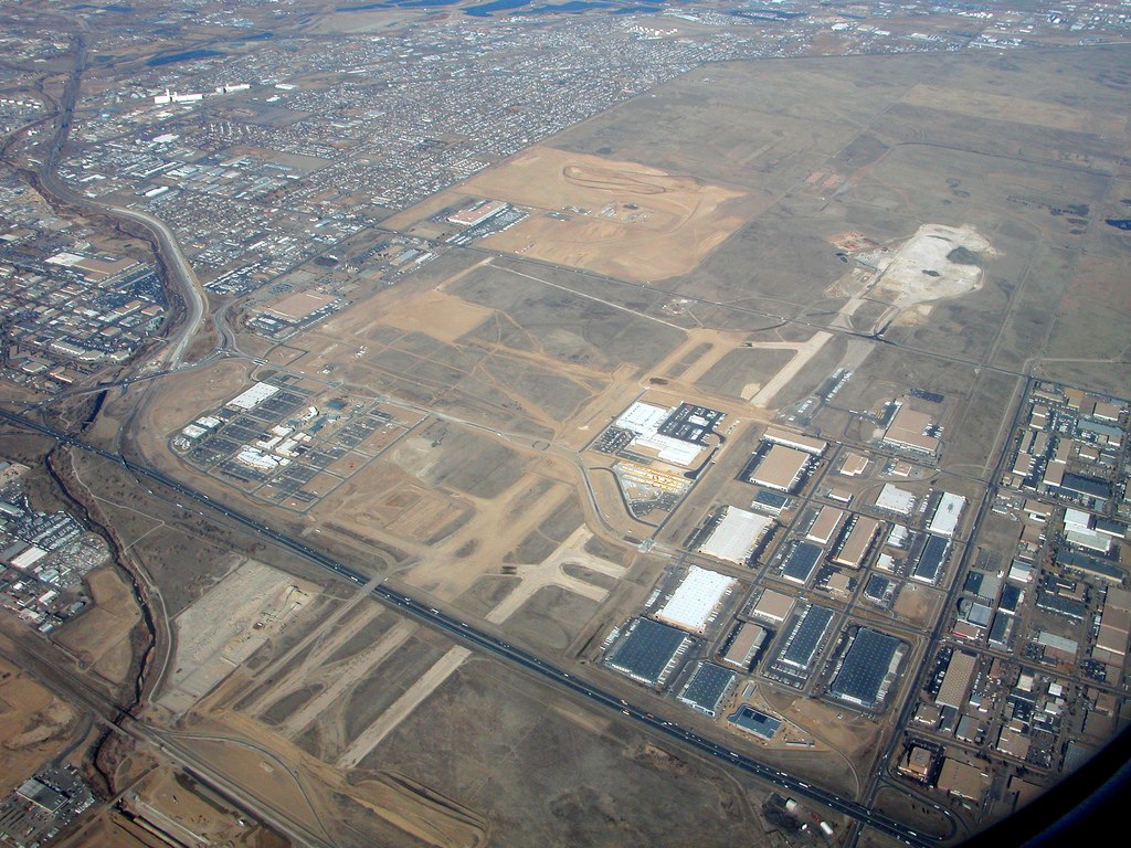 Aerial view of Stapleton Airport - Ghost Airports