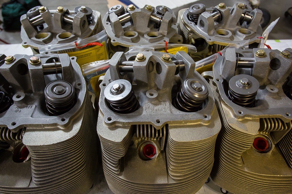 An overhauled set of cylinders ready to install on the engine - Aircraft Engine Overhaul