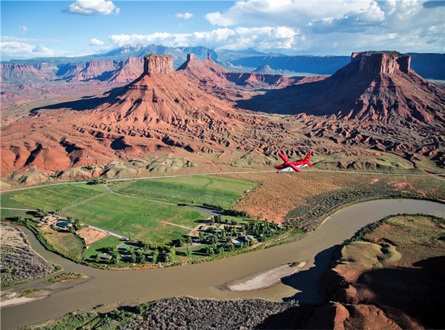 Aerial view of the Sorrel River Ranch
