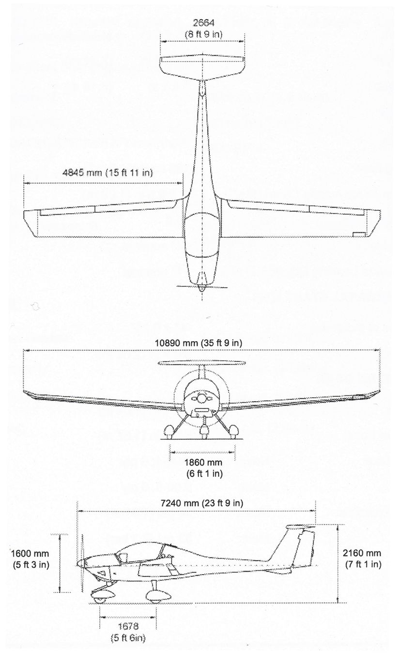 Diamond DA20 specs.