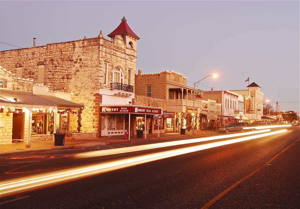 Downtown Fredericksburg TX.