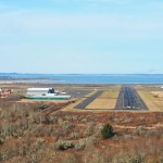 Photo of the approach to the Astoria Regional airport when you visit Astoria Oregon.