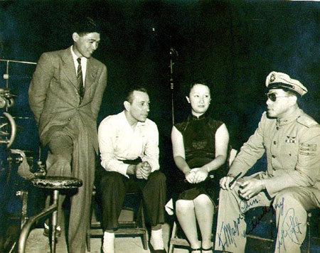 World War 2 fighter pilot Arthur Chin and movie superstar George Raft.