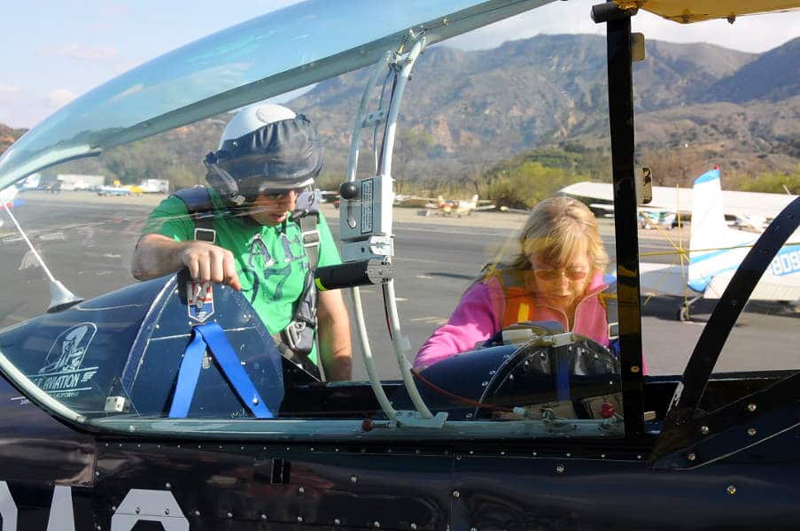 A CFI talks with a student pilot about their flying skills.