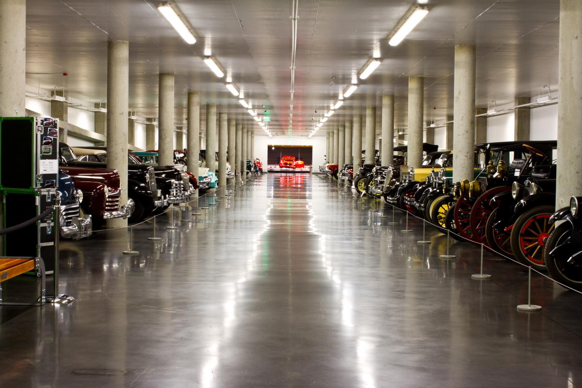 Classic cars in display in the Lemays America's Car Museum in Tacoma.