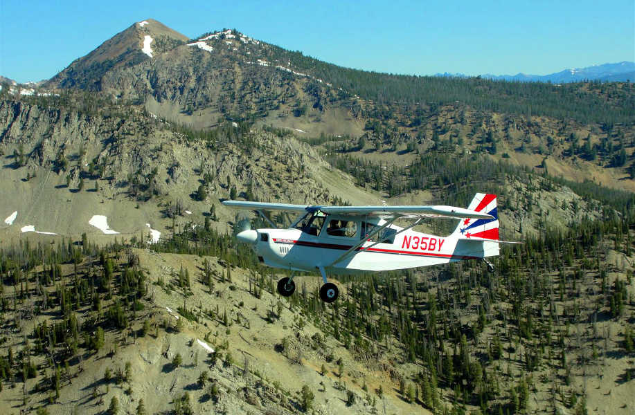 A CFI and student pilot flying an airplane.