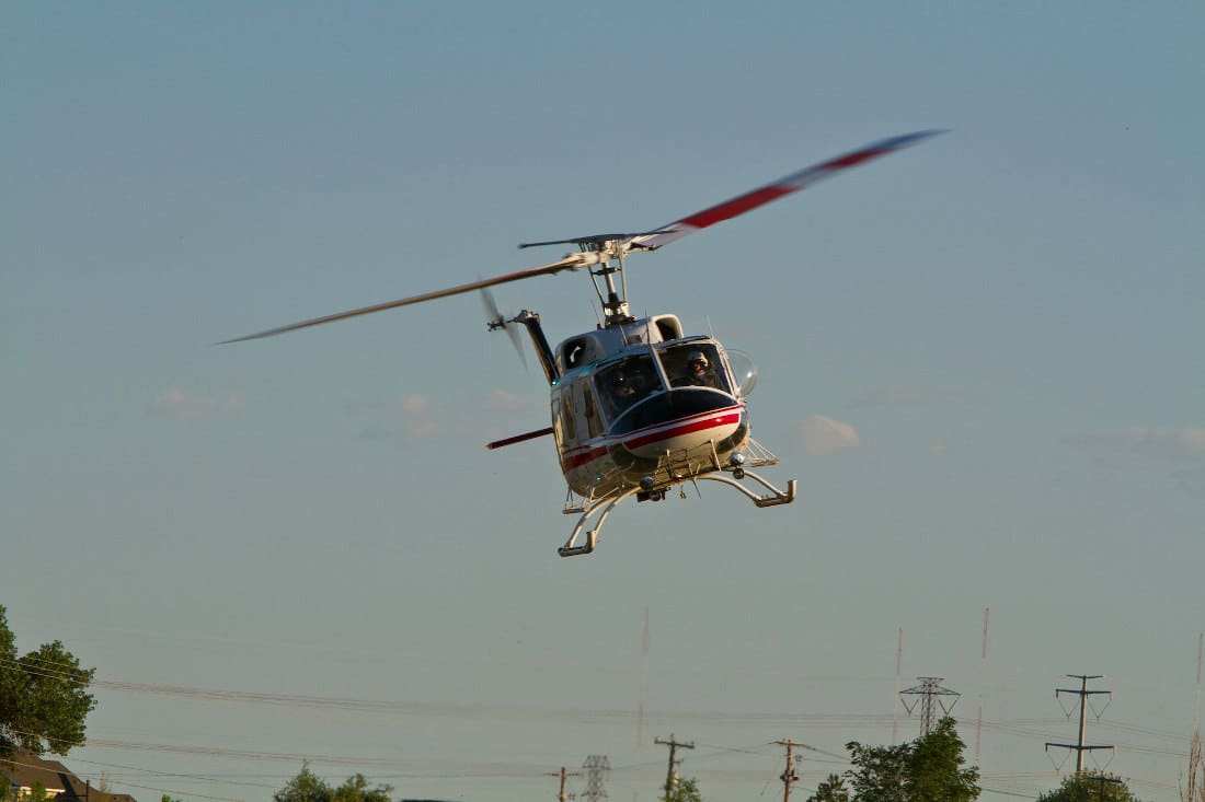 A Dragonfly Helicopter in flight