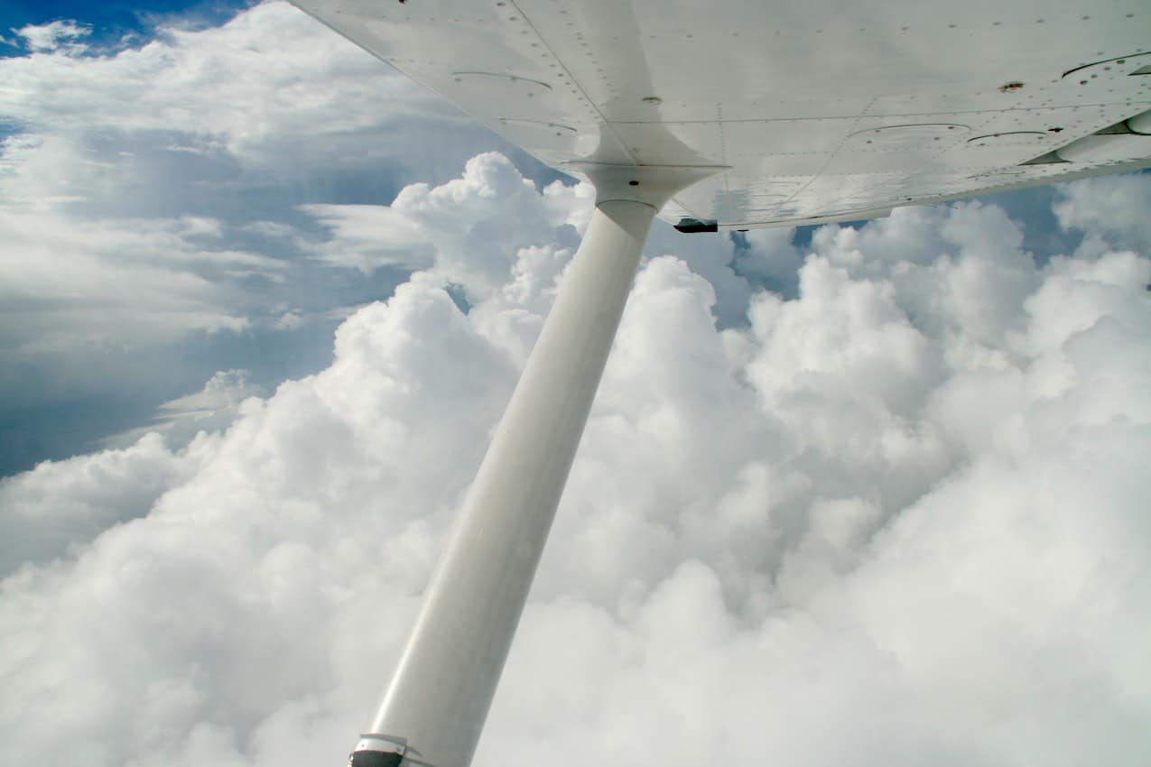 View of the clouds from a small airplane - Making a Go/No Go Decision