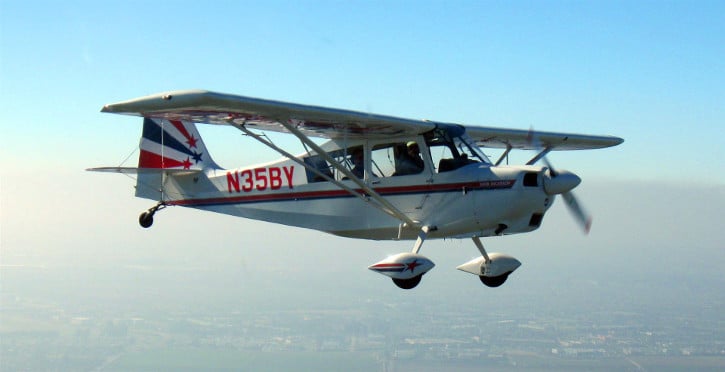 An American Champion Super Decathlon in flight