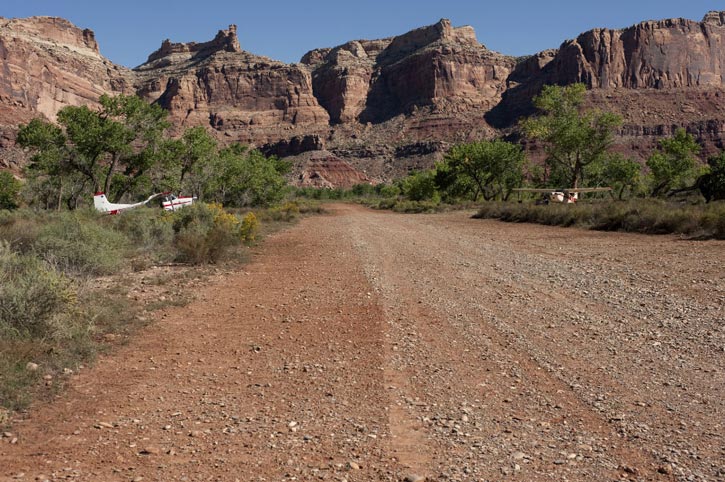 The Mexican Mountain airstrip in the SOuthern Utah backcountry