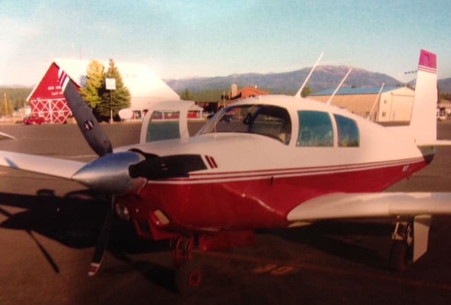 Don Lojek with his Mooney M20 airplane