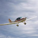 Samba XL in flight, powered by a Rotax engine