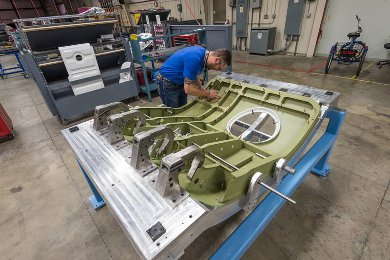 Cessna Denali aft cargo door test article being fabricated