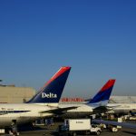 Delta Air Lines aircraft at the gates - Delta Pilots ratify new bargaining agreement