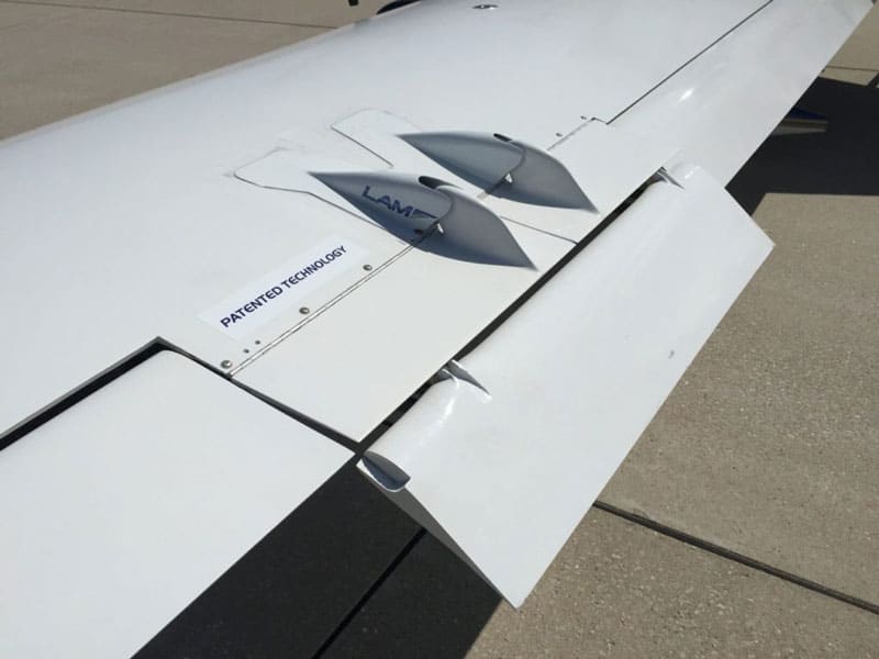 The LAM Aero System on an aircraft wing