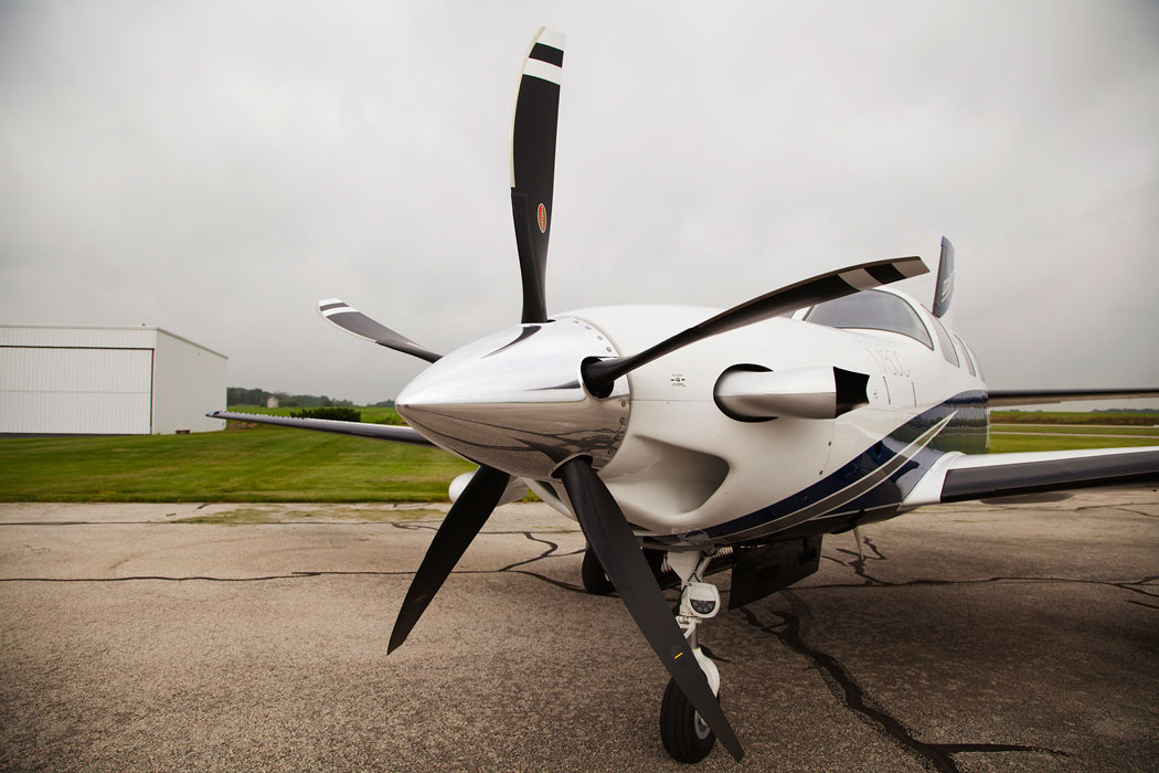 The Piper M500 on the tarmac